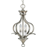 Progress Lighting P3806-09 2-Light Foyer Fixture, Brushed Nickel, 12-Inch Diameter x 18-Inch Height