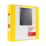 Staples 2-inch 3-Ring View Binder, D-Ring, Yellow (ST60223)