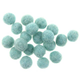 Zasy Needle Felt Balls Pure Wool Beads Dry Felted Balls 15mm Handmade DIY Crafts 20pcs (Mint)