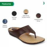 Ortho Joy Doctor Slippers | Soft Fancy Chappal For Women | Comfortable Footwear For Women (Dark Brown),Dark Brown,5,B0B4NP5J5N