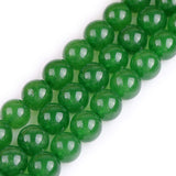 GEM-Inside Natural 14mm Green Taiwan Jade Gemstone Loose Beads Round Crystal Energy Stone Power for Jewelry Making 15