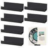 PEUTIER 6pcs Vinyl Record Wall Mount, Acrylic Album Record No Drill Adhesive Tape Vinyl Record Display Holder Stand Racks for Al