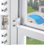 4 Sets Sliding Window Locks with Key, Window Locks for Up and Down Windows,Easy to Install Vertical & Horizontal Window Security