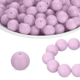 HARFINGTON 180Pcs Silicone Beads 9mm Round Rubber Focal Beads Bulk for Pens Keychain Bracelet Necklace DIY Crafts Making, Lilac