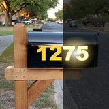 Diggoo Reflective Yellow Mailbox Numbers Sticker Decal Die Cut Bold Gothic Style Vinyl Number 2 Self Adhesive 4 Sets for Mailbox