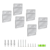 French Cleat 2 inch 6 Pairs Mirror Hanger Kit 30 lb Z Hanging Heavy Picture Mirror Frame Wall Mounting Bracket Hardware Duty Cli