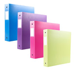 Filexec 3 Ring Binder, 1 Inch Capacity, Opaque, Letter size, Pack of 4, Blue, Hot Pink, Purple, Green (501626497)