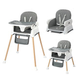 JOYMOR 5 in 1 Baby High Chair for Babies and Toddlers, Portable Highchair Fold Compact, ConvertibleBaby Feeding Chair Booster fo