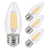 KINUR E26 Candelabra led Light Bulbs 4 Watt (40 Watt Equivalent) LED Chandelier Light Bulbs 2700K Warm White Decorative Candle L