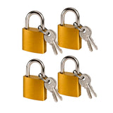 BACK BOON Automatic Mini Locks with Keys for Luggage, Backpacks, Bulk Tiny Padlocks for Jewelry Box, Gym Bags, Diaries (25mm) (4