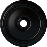 Ekena Millwork CM24DIBLF Diane Ceiling Medallion, 24OD x 3 5/8ID x 1 1/4P (Fits Canopies up to 6 1/4), Hand-Painted Jet Black
