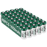 rapthor CR123A 40pack Lithium Batteries Packs 1650mAh High Power UL Certified 3V Non-Rechargeable Bulk Batteries with Built-in P