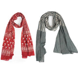Rai Sahab Female Stole/Scarf For Girl/Ladies Cotton Blend Ethnic Pattern Solid Scarves For Women(Stco12)