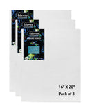 Eduway Canvas Board For Painting- (16X20) | Premium Quality 7Oz Pre-Primed Cotton Canvas Board For Artists & Beginners | Ideal F
