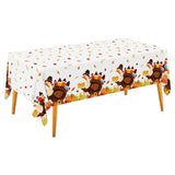 Thanksgiving Turkey Party Supplies - 2 Pack Disposable Plastic Tablecloth, 54 x108Table Cover Ideal for Autumn and Thanksg