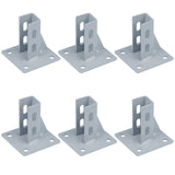 6 Pcs Floor Mount Base for 2020 T Slot Aluminum Profile, Floor Flange Anchor Bracket, 1/8 Thick