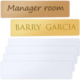 6 Pieces Sublimation Name Plates Blank Aluminum Name Card Personalized Custom Plate 2 x 10 Inches Blank Metal Tag Label for Name