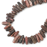 BEADIA Natural Rhodochrosite Irregular Teardrop Stone Beads 0.4-1.2 Loose Semi Gemstone Beads for Jewelry Making 15 Inch/Strand