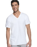 Hanes Ultimate Mens 6 Pack FreshIQ VNeck Tee, White, Medium