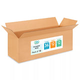 Exrta Large Shipping & Moving Boxes 36x12x12 (10-Pack) - Extra Strength 200 lb vs Regular - Corrugated Shipping Boxes for USPS/U
