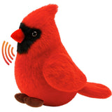 PullCrease 1 Pcs Cardinal Stuffed Animal with Authentic Bird Sound Stuffed Easter Gift Cardinals Bird Sounds Toy Cardinal Plush
