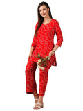 Gosriki Women'S Rayon Blend Bandhej Printed Ethnic Co-Ord Set (Nesta Red-Nl-Gs_M_Red_Medium),Red,,B0D4ZF5DVH