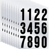 Tenare 96 Pieces 8 Set Reflective Mailbox Numbers Vinyl Waterproof Numbers 0-9 Self Adhesive for Outside Signs Door Trucks Addre