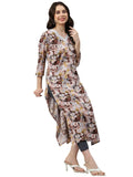 Gosriki Women'S Cotton Blend Straight Printed Kurta With Pant (Southz Wine-Gs_M_Wine_Medium),Wine,,B0CNXSVYB8