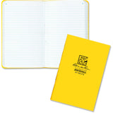 Rite in the Rain Weatherproof Stapled Notebook, 4 5/8 x 7, Yellow Cover, Journal Pattern, 3 Pack (No. 391FX)