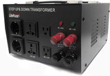 LiteFuze 15,000 Watt Heavy Duty Voltage Converter Transformer - Step Up/Down 110/120/220/240V - Patented Universal Output Socket