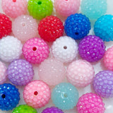 YIQIFLY Colorful Rhinestone Beads Round Spacer Beads for Jewelry Bracelet Necklace Pen Bag Chain Making Crafts Supplies (20mm Mi