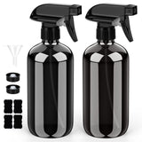Bontip Glass Spray Bottle, Amber Glass Spray Bottle Set & Accessories for Non-toxic Window Cleaners Aromatherapy Facial hydratio