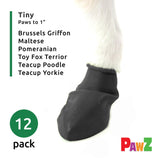 Pawz Rubber Dog Boots For Paws Up To 1, 12 Pack - All-Weather Dog Booties For Hot Pavement, Snow, Mud, And Rain - Waterproof,