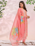 Anni Designer Women'S Rayon Blend Printed Straight Kurta With Pant & Dupatta (Zaggu Pink-Nb_Xxl_Pink_Xx-Large),Pink,2XL,,,