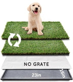 HQ4US 4LEGS Dog Grass Pad with Tray, Dog Litter Box with Artificial Grass