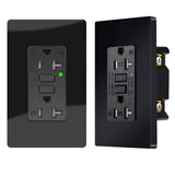 20 Amp GFCI Outlet, Self-Test Ground Fault Protector with LED Indicator, ETL FCC Certified, Tamper & Weather Resistant GFI Elect