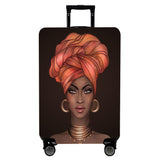 WUJIAONIAO Travel Luggage Cover Baggage Suitcase Cover Protector Skins 18-32 Inch (Brown A10, L (for 25-28 inch luggage))