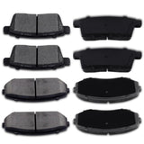 ECCPP D1259-8378 D1258-8384 Rear & Front Ceramic Disc Brake Pad Set Fit For Ford For Edge 2007-2010,For Lincoln MKX 2007-2010,Fo