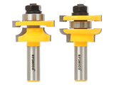 YONICO Router Bits Set Rail and Stile 2 Bit Round Over 1/2Inch Shank 12241