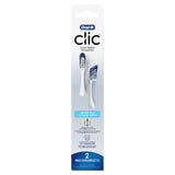 OralB Clic Toothbrush Ultimate Clean Replacement Brush Heads, White, 2 Count