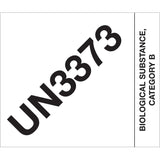 Tape Logic DL1404 Labels, UN3373 Biological Substance Category B, 4 x 4 3/4, Black/White, 500 Per Roll