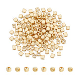 UNICRAFTALE 150Pcs 2mm Gold Plated Stainless Steel Cube Spacer Beads for DIY Necklace Jewelry Making