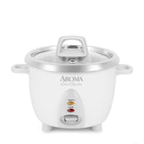 AROMA Select Stainless Rice Cooker, 3-Cup (Uncooked) / 6-Cup (Cooked), Stainless Steel Inner Pot, Small Rice Cooker, Auto Keep W