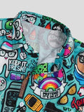 Lookmark Mens Slim Fit Printed Shirt Beta S