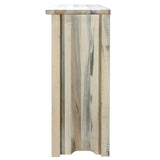 Montana Woodworks Homestead Collection Accent Cabinet With Laser Engraved Wolf Design, Right Hinged, Clear Lacquer Finish