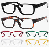 Eyekepper Metalless Screwless Reading Glasses Spring Hinges 6 Pack Vintage Readers for Men +3.50