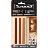 General Pencil Company Compressed Pastel Chalk 4Pack: Earth Tones