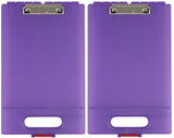 Dexas Clipcase Storage Clipboard with Handle, Set of Two, Purple