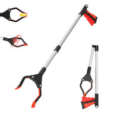 32 inch FDA Registered Foldable GrabRunner Reacher Grabber with Strong Magnetic Tip(Red)