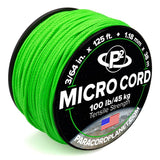 Paracord Planet Micro Paracord - Thin Braided Cord for Crafting, Fishing, and DIY Projects in 125 ft Spools - Acid Lime